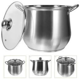Double Boilers Stainless Steel Pot With Lid Kitchen Cooking Pots Metal Ultra-high Pressure Assecories Home Stockpot Cookware