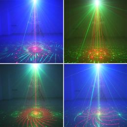 ALIEN Rechargeable Party DJ Disco Light Sound Activated RGB LED Strobe Stage Laser Projector for Dance Birthday Wedding Bar Xmas