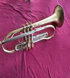 Advanced Custom Professional MARGEWATE Trumpet Bb Tune Brass Gold Plated Surface Music Instruments With Case2149722