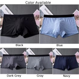 Mens Underwear Breathable Solid Boxer Briefs Elastic Waist Soft Underpants Penis Bulge Pouch Boxershorts Male Youth Knickers
