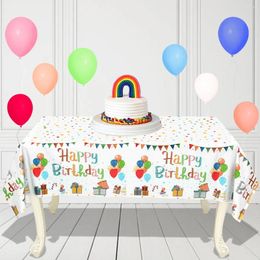 Table Cloth Happy Birthday Party Tablecloth Disposable Tablecloths For Parties Kids Adult Cloths Cover