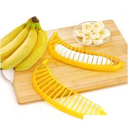 Fruit Vegetable Tools Gadgets Plastic Slicer Cutter Salad Maker Cooking Kitchen Cut Banana Chopper Tly022 Drop Delivery Home Garden Di Otbqf