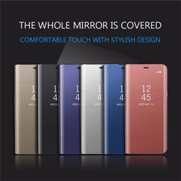 2023 For Samsung S23Ultra 5G Case Smart Mirror Flip Leather Cover For Samsung Galaxy S23 S 23 Ultra Plus 5G 2023 Magnetic Book