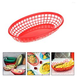 Dinnerware Sets 12 Pcs Chips Basket Trays Round Serving Platter Baskets Plastic Storage Fruit French Fries Snack