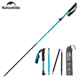 Sticks Naturehike Trekking Poles Nordic Aluminium Alloy Ultralight Collapsible Trekking Stick Hiking Pole Foldable Travel Walking Sticks