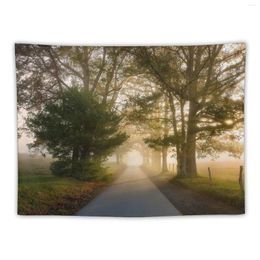 Tapestries Daylight And Mist - Morning Glow At Cades Cove In The Great Smoky Mountains Tapestry Aesthetic Room Decor