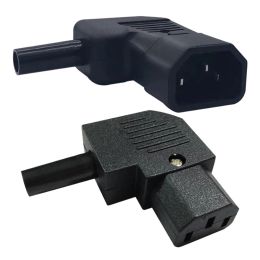 Black Elbow C15 C13 C14 Power Cord Wiring Power Plug Assemble IEC Connector Outlet PDU UPS Electrical AC Socket Plug 10A 250V