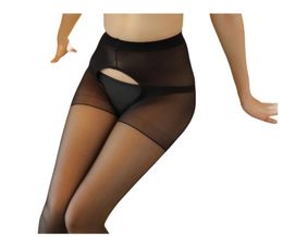 Open range stockings for women in summer sexy and slim style anti silk fun lingerie open crotch stockings set