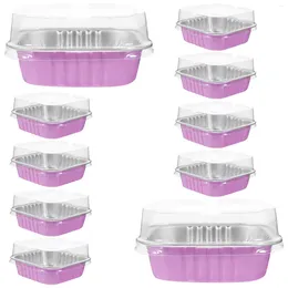 Take Out Containers 20 Sets Aluminum Foil Baking Cups Cupcake Packing Box Tiramisu Mold With Lid