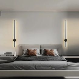 Długie paski LED Ściany Ściany FXitures do życia w sypialni Lampy ścienne Lampy ścienne Lampy ścienne do przejścia Wejście Czarne złoto