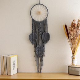 Tapestries Woven Dream Catcher With Tassel Leaf Shape Wall Hanging Creative Colorful Gift For Kids Room Decoration Accessories