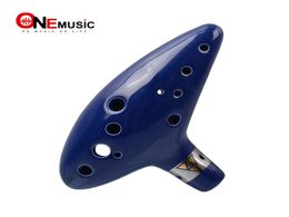 12 Holes Ocarina Legend of Zelda Alto C Flute Occarina Taps Blue CeramicClay stl Orcarina Inspired of Time Musical Instrument2398287