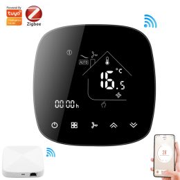 ZIGBEE WIFI Central Air Conditioner Thermostat Temperature Controller 2 Pipe 4 Pipe 3 Speed Fan Coil Unit Heating And Cooling