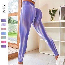 Active Pants Tie-dye Seamless Leggings Women Yoga Fitness Workout Clothes For Gym Sport Wear 2024 Scrunch
