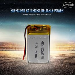 402030 042030 Polymer Lithium Battery 3.7V 200mah Rechargeable Batteries for MP3 MP4 Watches Toy Cell Phone GPS