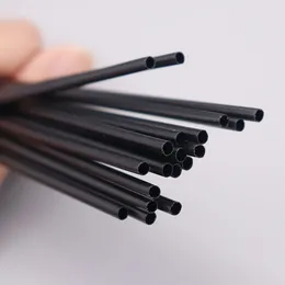 Disposable Cups Straws 500Pcs Drinking 130mm Black Long Flexible Wedding Party Supplies Plastic Kitchen Accessories
