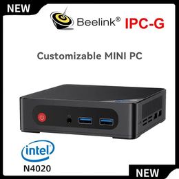 Mini Pcs Ipc-G Fanless Ipc Customizable Computer Industrial Pc Intel Celeron N4020 Up To 2.8Ghz Ddr4 Ssd 2Xgigabit Lan Wifi5 Bt5.1 Dro Otvkz