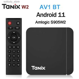 Set Top Box Tanix W2 Android 11 TV Box Amlogic S905W2 2G/16G AV1 BT TVBOX 2.4G 5G Dual WiFi 4K HD Set Top Box 4G/64G Media Player Q240330