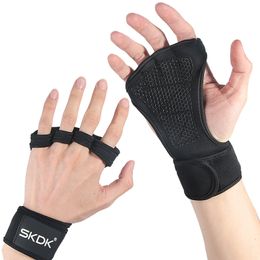 Weight Lifting Gloves Training Gym Grips Fitness Glove Women Men Crossfit Bodybuilding Gymnastics Wristbands Hand Palm Protector 240322