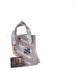 1pc Clear Tote Bag Transparent Shop Bags Shoulder Handbag PVC Waterproof Storage Bag for Gift Cosmetic Plastic Hand Gift Bag x4aS#