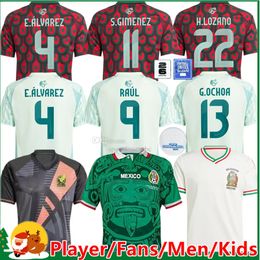 XXXL 4XL Mexico 2024 Copa America RAUL CHICHARITO Soccer Jerseys 2025 LOZANO DOS 24 25 woman H.LOZANO Men Kids goalkeeper Football Shirts Long sleeve Uniforms