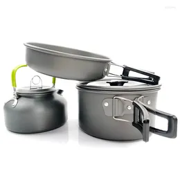 Cookware Sets Feast Chef Outdoor Camping Backpacking Cooking Picnic 1Pots 1 Frypan Board Set Foldable Handle