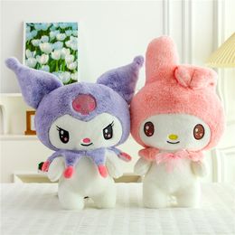 Factory prices wholesale 2 styles of 25cm Kuromi Mymelody plush toys animation film and television peripheral dolls children's gifts