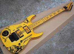 Three Colours Electric Guitar with Moon Pattern Floyd RoseRosewood FingerboardCan be Customised As Request4260191