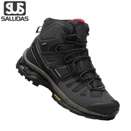 Fitness Shoes SALUDAS Hiking Boots For Men Outdoor Trekking High Top Jungle Mountain Adventure Tactical Non-slip Hunting