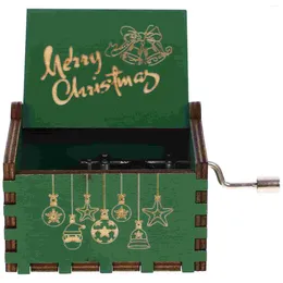 Decorative Figurines Christmas Musical Items Merry Theme Box Home Decor Supplies