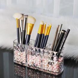 Storage Boxes Transparent Acrylic Separated Cosmetic Box Makeup Brush For Easy On The Desktop