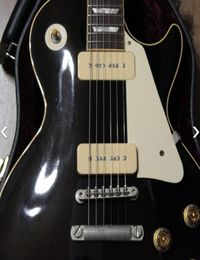 China OEM factory Customised Electric Guitar P90 Black Standard Custom3926287