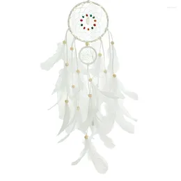 Decorative Figurines Bedroom Decor Dream Catchers Boho Catcher Handmade Feather With Lights Home Gifts For Friends Wall