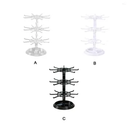 Decorative Plates ABS Large Capacity Jewelry Holder Organizer Rotating For Easy Access To Collection Keychain Necklace