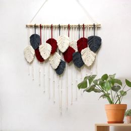 Tapestries Nordic Bohemian Tassel Feather Leaves Wall Hanging Home Ornaments Homestay Decoration