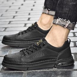 Casual Shoes Male Arrival Comfortable Skate Shoe Men's Lace-Up Men Oxfords Genuine Leather Classic Outdoor