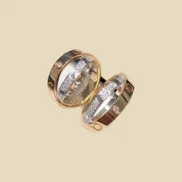 Two tone rings designer jewelry engagement rings for woman plaed gold designer ring diamond new high quality classic jewelry fashion lady zh206 E4