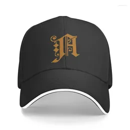 Ball Caps Personalized Golden Letter A Baseball Cap Sports Men Women's Adjustable Dad Hat Spring