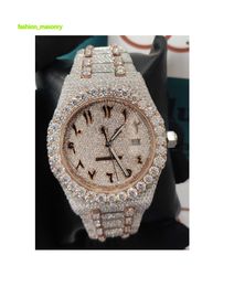 Latest Design Watch Accessories Hip Hop VVS Moissanite Diamond Square Shape Watch for Boys Special Occasion Wear Best Watches