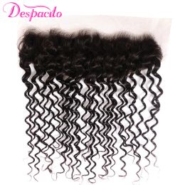 Deep Curly 13x4 HD Lace Frontal Only Deep Wave Brazilian 4x4 Lace Closure Only Transparent Lace Front Human Hair Remy Hair Sale