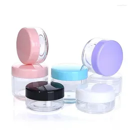Storage Bottles 100pcs/lot Portable Mini 10g 15g 20g Plastic Cosmetic Empty Jar Pot Eyeshadow Makeup Case Face Cream Lip Container