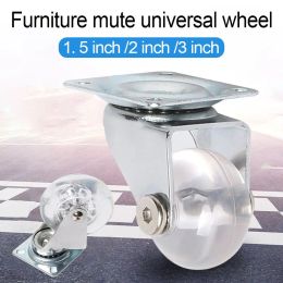 Soft Transparent Pulley Rubber Swivel Chair Caster Office Chair Wheels Furniture Caster Mute Wheel