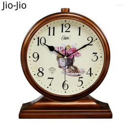 Table Clocks Creative Retro Clock Silent Vintage Living Room Antique Desk Desktop Ornaments Home Decoration Gift