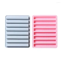 Baking Moulds 8Cells DIY Crayon Molds Cake Silicone Mould Candy Chocolate Gumpaste Semi-Cylindrical Strip Shaped Gadget D08D