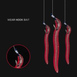 Fishing Lure Smell Shrimp Swimbait Red Worm Soft Silicone Artificial Bait Fishy For Fishs