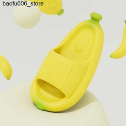 Sandals Thick bottom anti slip banana slider for womens summer fashion indoor home cute fruit couple slider for men Q240330
