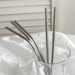 Drinking Straws 5PCS Reusable Metal 304 Stainless Steel Durable Home Decor Kitchen Bar Tool For Juice Coffees Cocktails