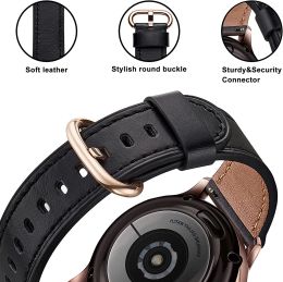 20mm Leather Strap for Amazfit GTS 2/3/4 Band for Samsung galaxy 5/pro Gear S2 Watchband for Huawei gt 2e galaxy watch 4 Classic