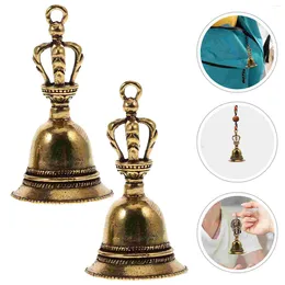 Party Supplies DIY Key Chain Hanging Retro Bell Figurines Bells Brass Statues Vintage Pendants Keychain Hand Shake Baby Toy