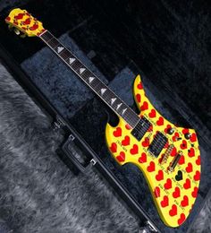 Rare Yellow Burny Yellow Hide Model China Made Signature Electric Guitar 24 frets 5147116
